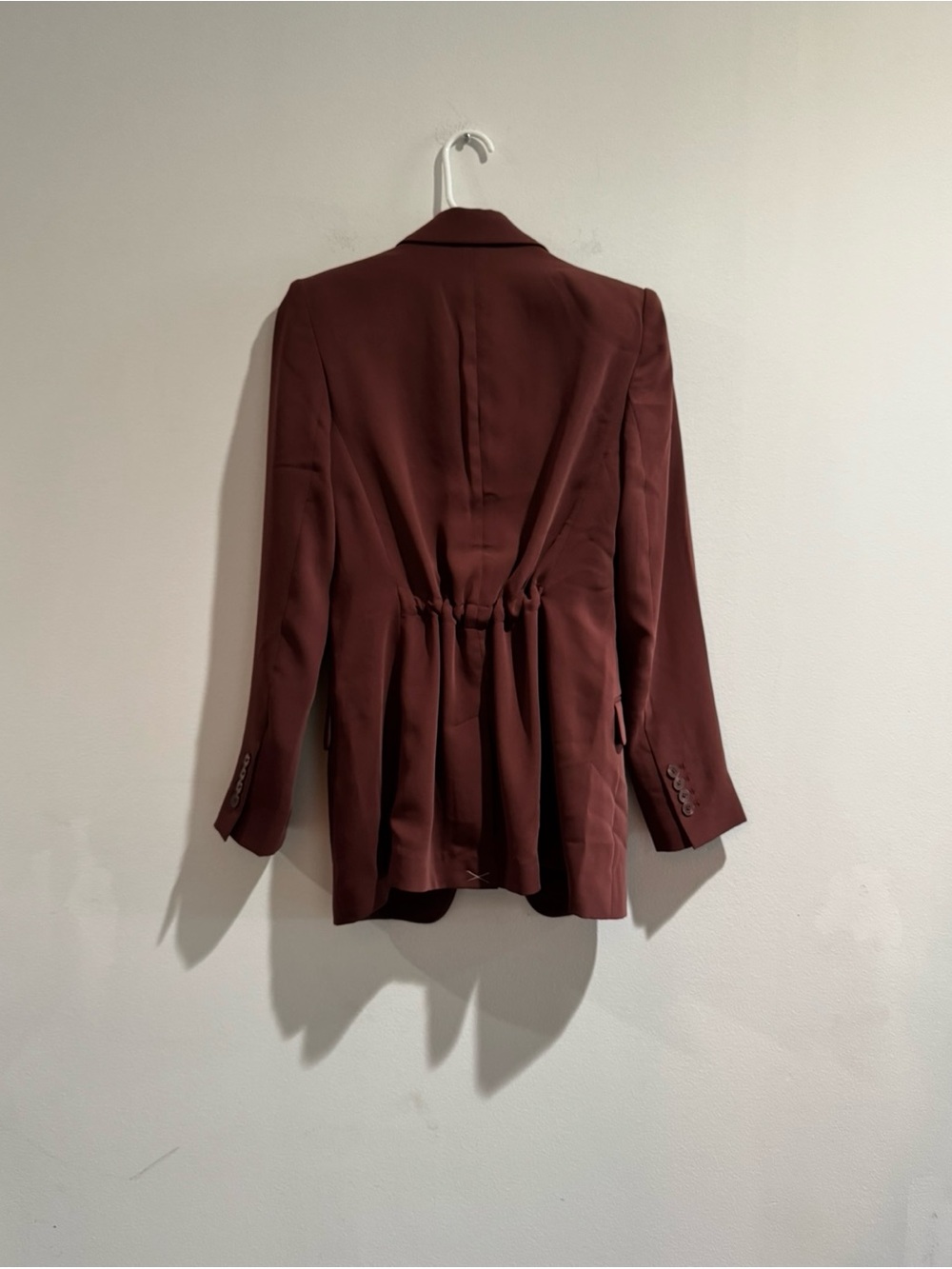 Express Chocolate Brown Blazer NWT 🤎 Tailored Cinch Back Small - Picture 7 of 8